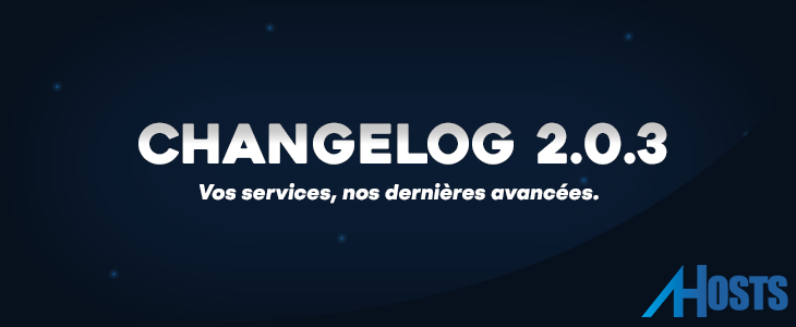 Couverture - Quoi de neuf dans la version 2.0.3 ?